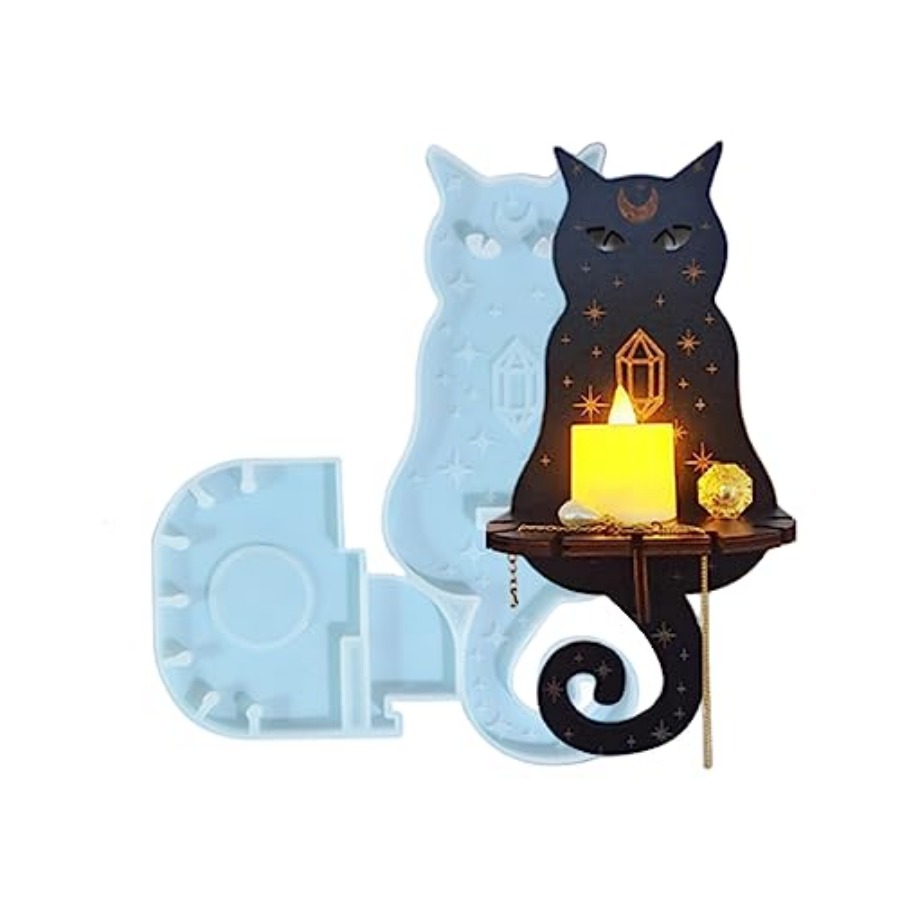 Candle Holder Decor - แม่พิมพ์เรซินซิลิโคน, แม่พิมพ์ซิลิโคนสำหรับทำเชิงเทียนติดผนัง, แม่พิมพ์อีพ็อกซี่สำหรับงานศิลปะเรซิน DIY ของขวัญ, ของตกแต่งบ้าน