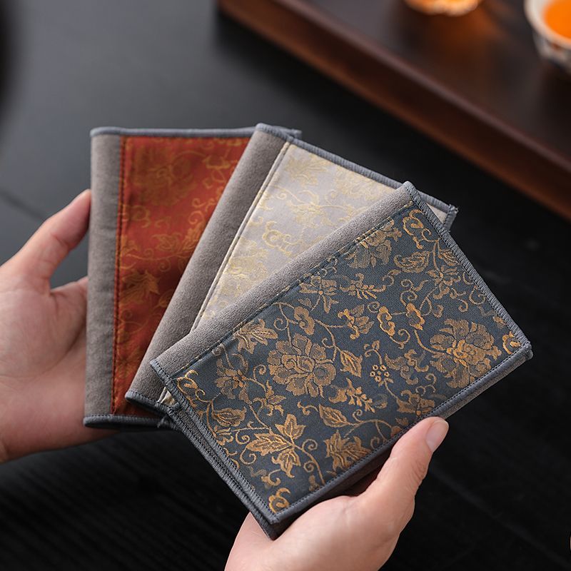 Table Runner - ผ้าปูโต๊ะตกแต่งปีใหม่แบบจีนโบราณ ลายเซน กันน้ำ ใช้สำหรับพิธีชงชา ป้องกันสิ่งสกปรก ใช้ปูโต๊ะในบ้านและห้องครัว