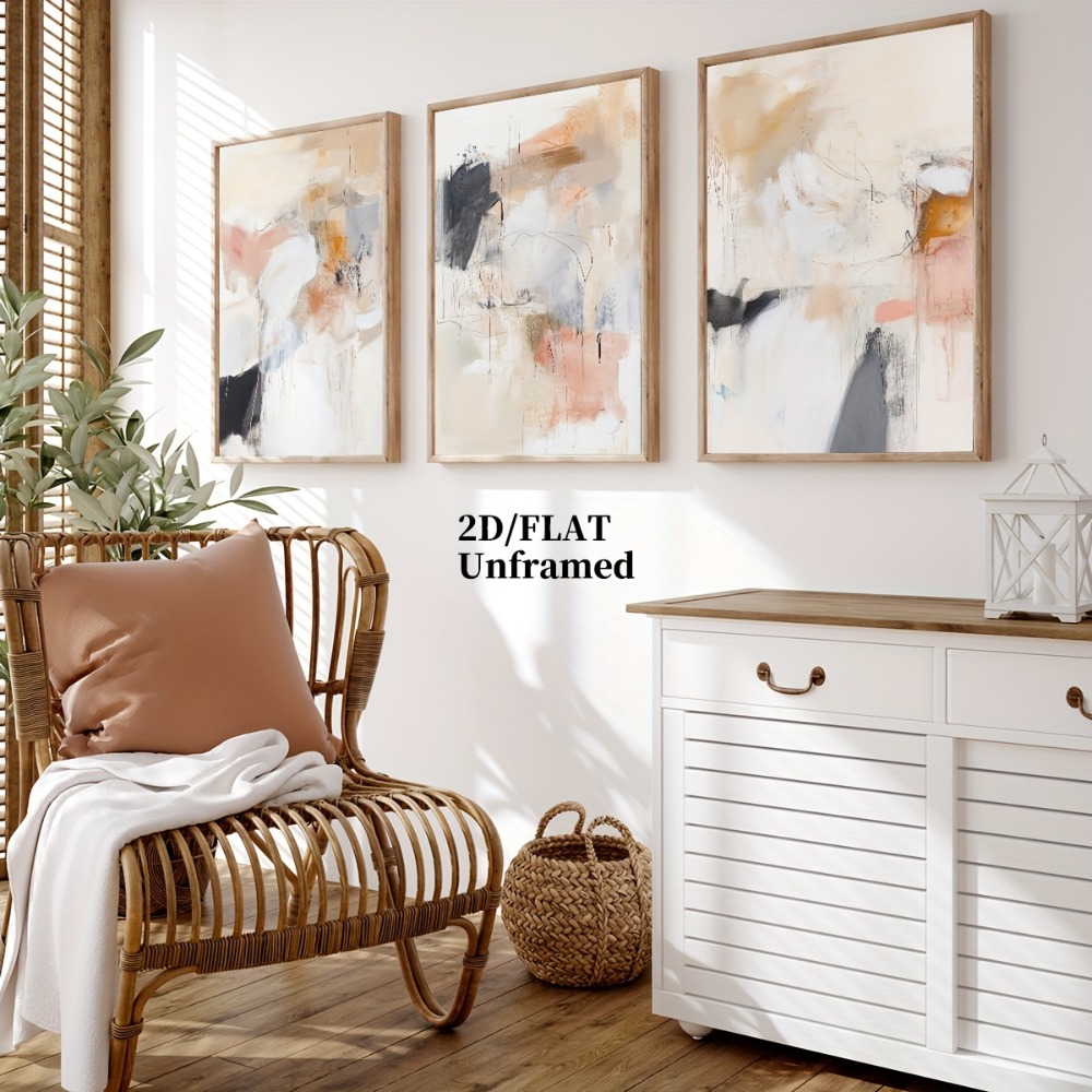 ภาพตกแต่งผนังลายเส้นนามธรรมสีเ - Abstract Canvas Set บทวิจารณ์และราคา
