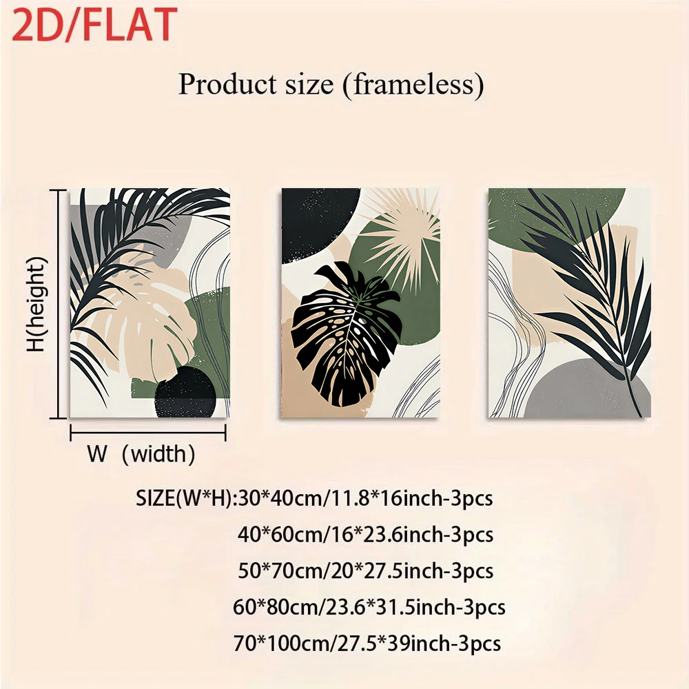 ภาพวาดแคนวาสไร้กรอบ 3 ชิ้น หลา - Abstract Canvas Set บทวิจารณ์และราคา