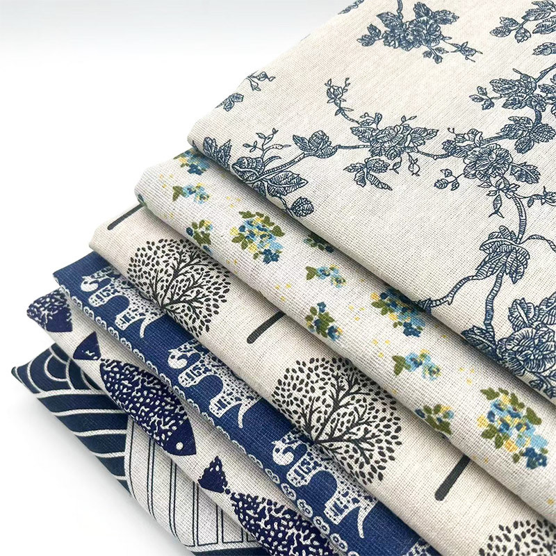 ผ้าผสมฝ้ายลินินลายดอกไม้สไตล์เ - Curtain Curtain บทวิจารณ์และราคา